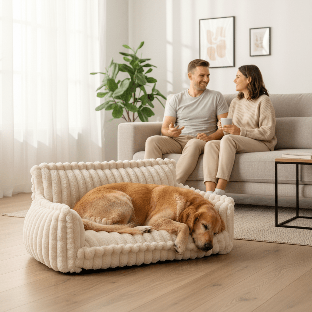 FURVION – Washable Orthopedic Sofa Bed for Dogs with Plush Comfort