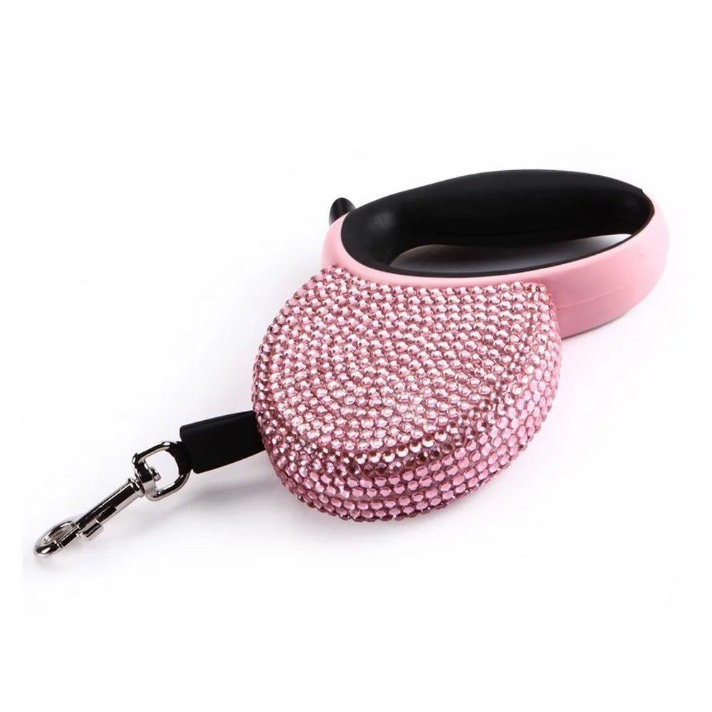 CHIC CANIN LEASH – Retractable dog leash with rhinestone design