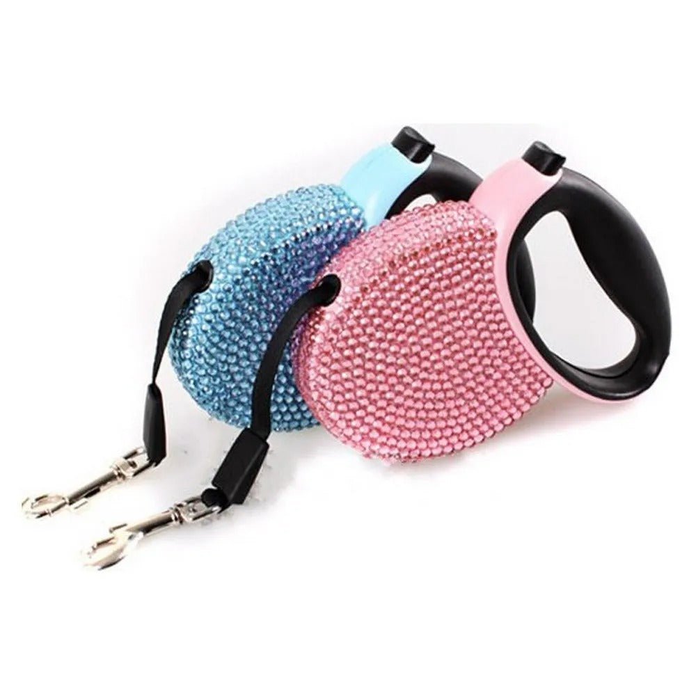 CHIC CANIN LEASH – Retractable dog leash with rhinestone design