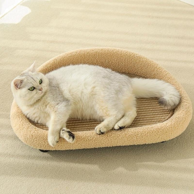 COSYCAT RETREAT – Stylish cat bed with scratching surface & soft cushion
