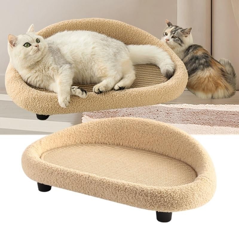 COSYCAT RETREAT – Stylish cat bed with scratching surface & soft cushion