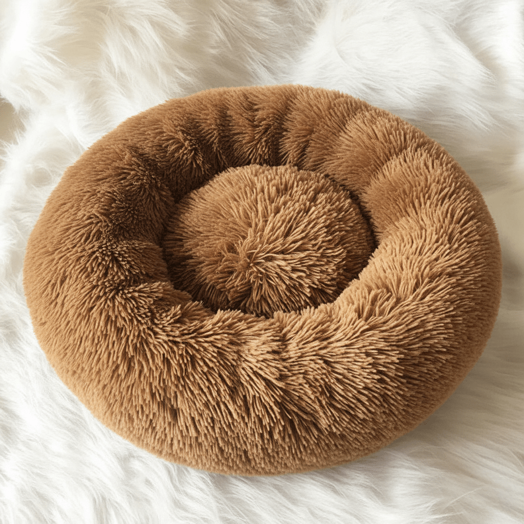 PETNEST – Anti-Stress Dog Bed with Cozy Faux Fur & Easy-Clean Material