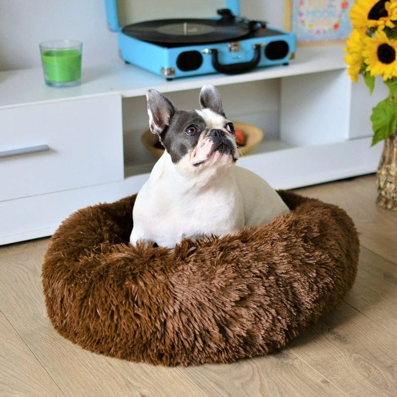 PETNEST – Anti-Stress Dog Bed with Cozy Faux Fur & Easy-Clean Material