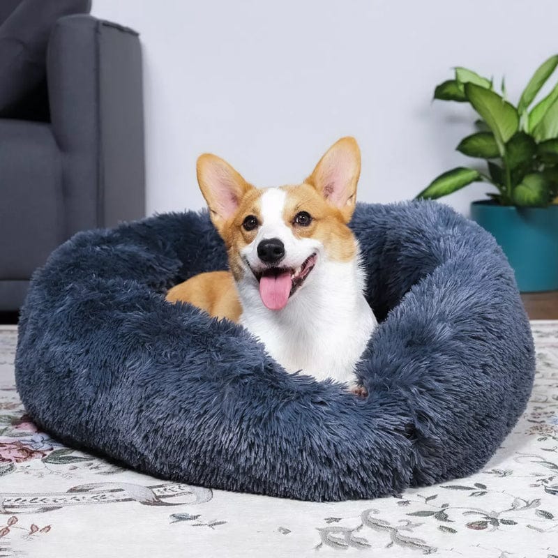 PETNEST – Anti-Stress Dog Bed with Cozy Faux Fur & Easy-Clean Material