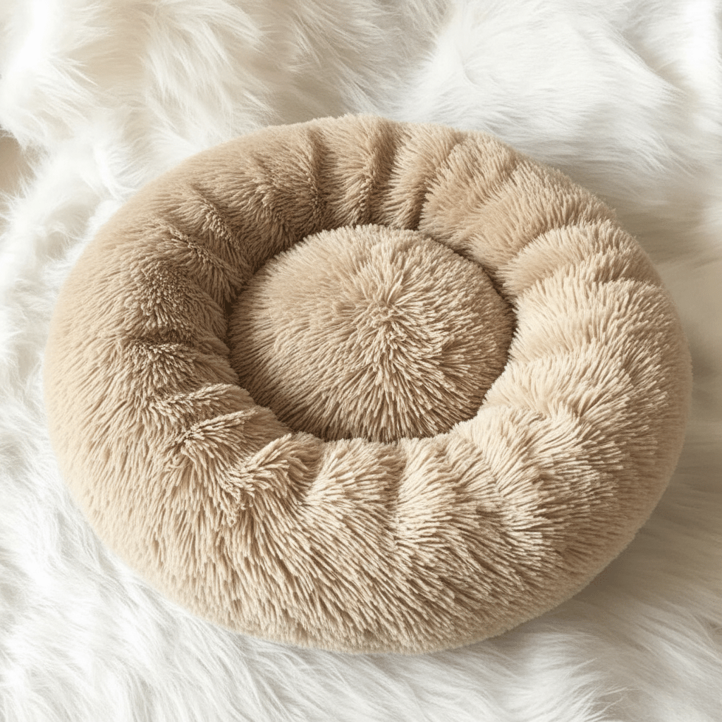PETNEST – Anti-Stress Dog Bed with Cozy Faux Fur & Easy-Clean Material