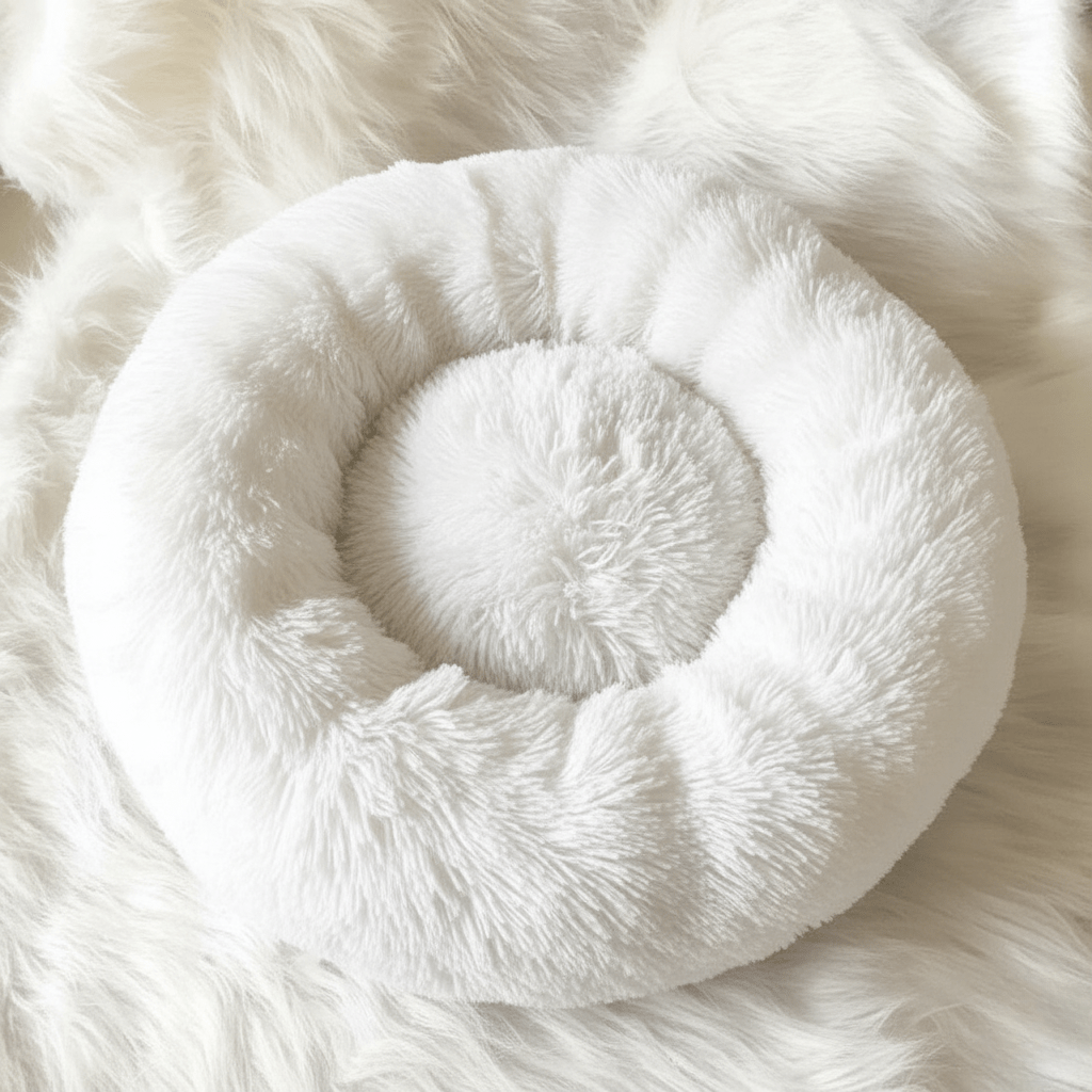 PETNEST – Anti-Stress Dog Bed with Cozy Faux Fur & Easy-Clean Material