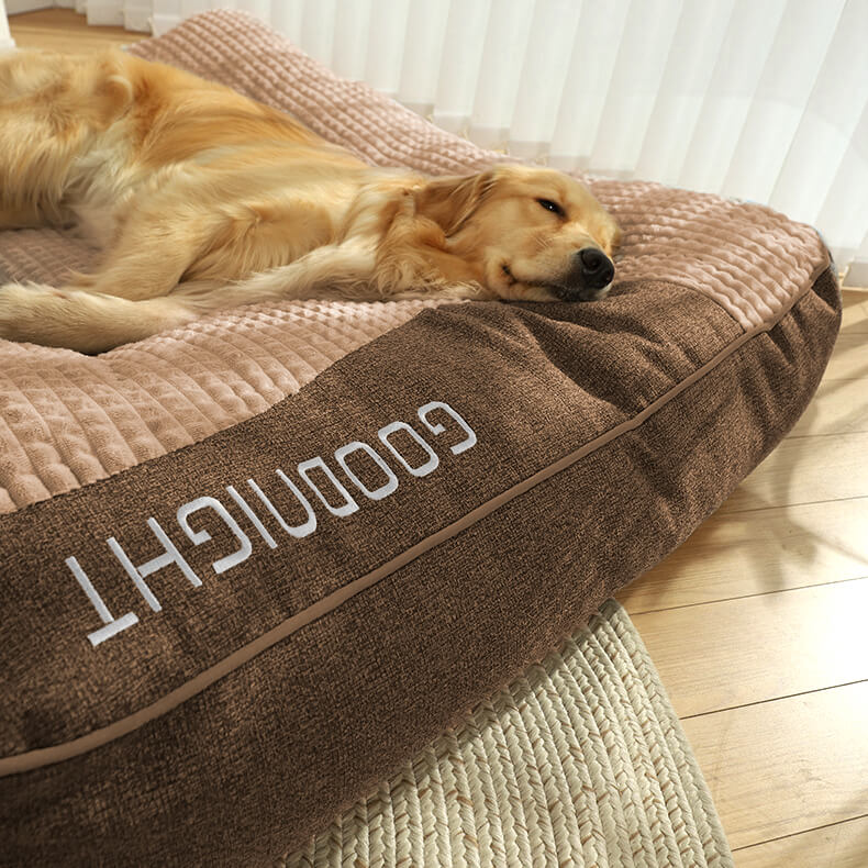 STRETCHNEST – Large Scratch-Resistant Dog Bed with Orthopedic Spine Support