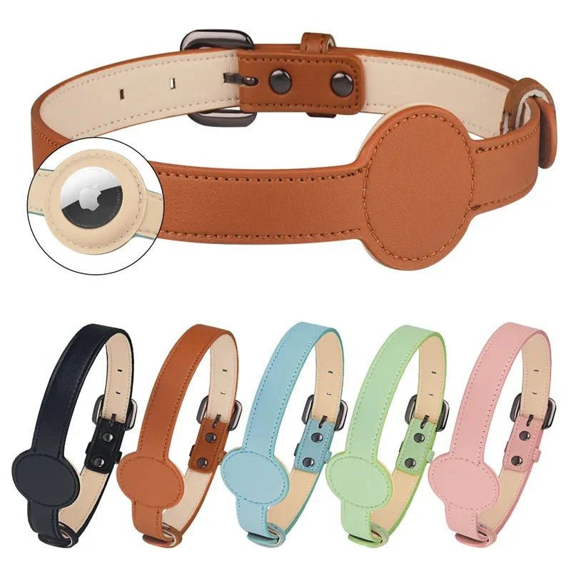 EDOUARD – Stylish dog collar with integrated Airtag holder