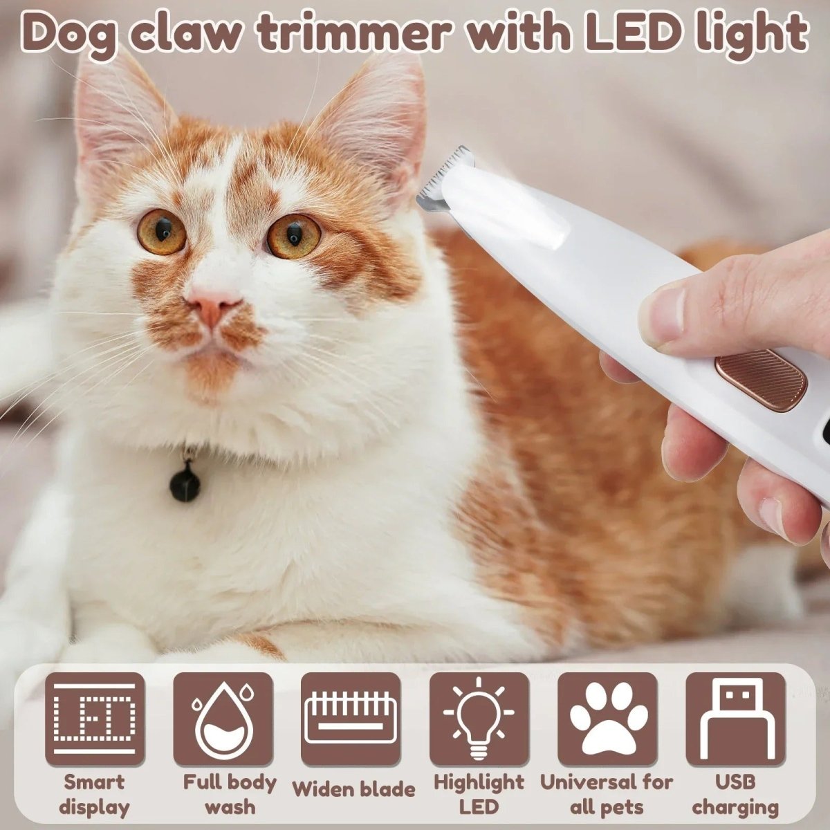 FURFIX – Quiet LED trimmer for sensitive paws and precise grooming