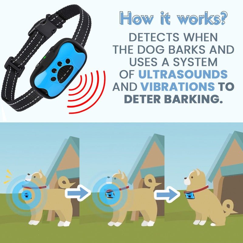 BARKTONE – Anti-Bark Dog Collar with Sound Wave Technology and Adjustable Fit
