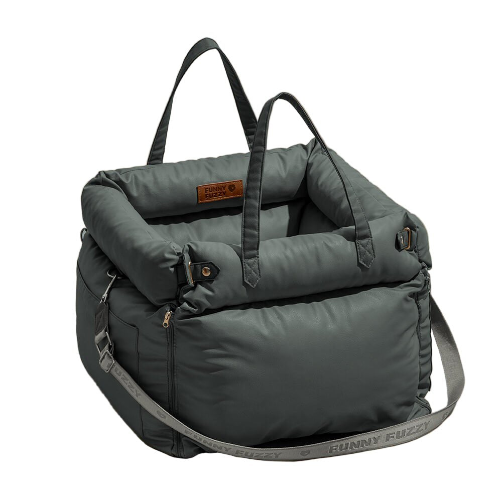 PAWLUXURY – Premium dog car seat with safety belt & elegant design