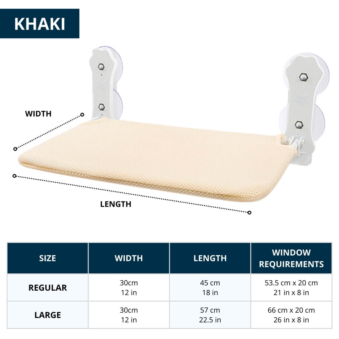 Pawperch – Foldable cat hammock with wall-friendly mount | Drill-free window perch for cats