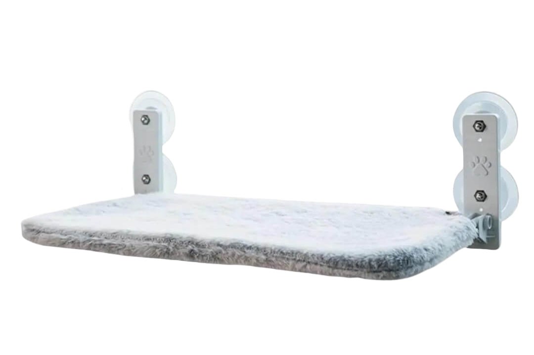 Pawperch – Foldable cat hammock with wall-friendly mount | Drill-free window perch for cats