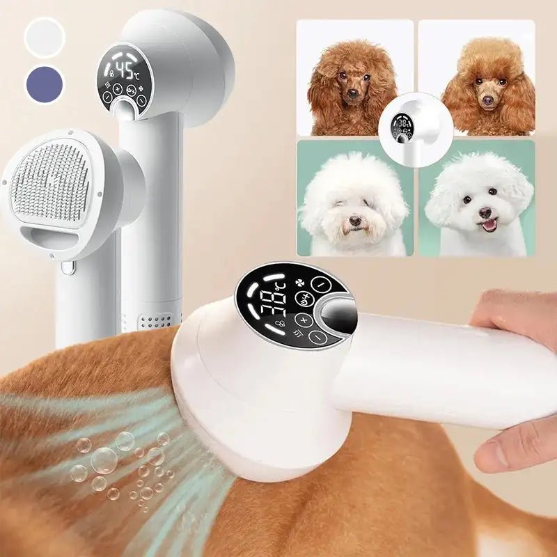PurrfectDry – Quiet 2-in-1 pet dryer and brush for stress-free grooming