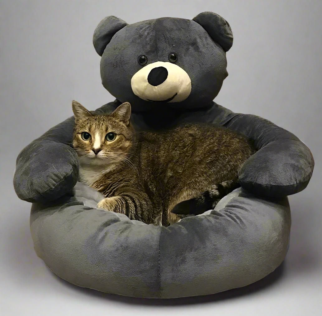 SAMIYA – Plush cat bed with raised edge for comfort and safety