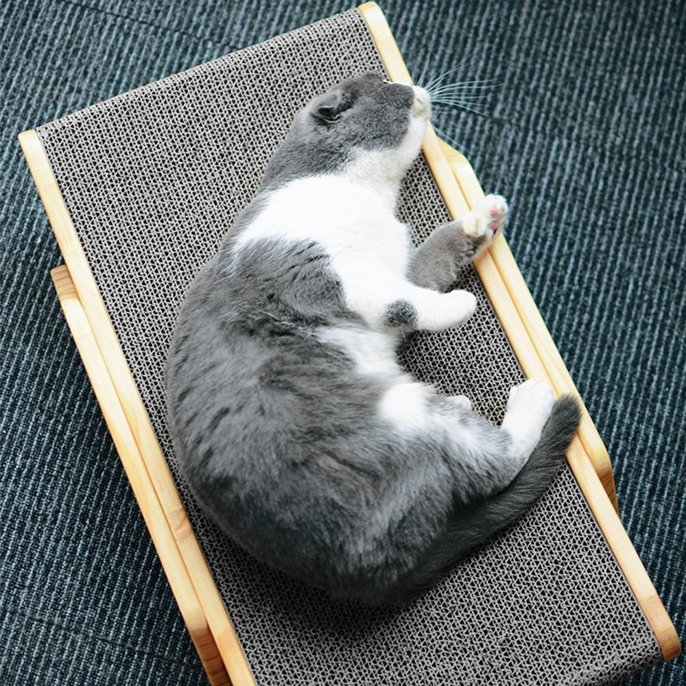 SMATCH SCATTERING TREE FOR CATS – Modern scratching board with wooden frame