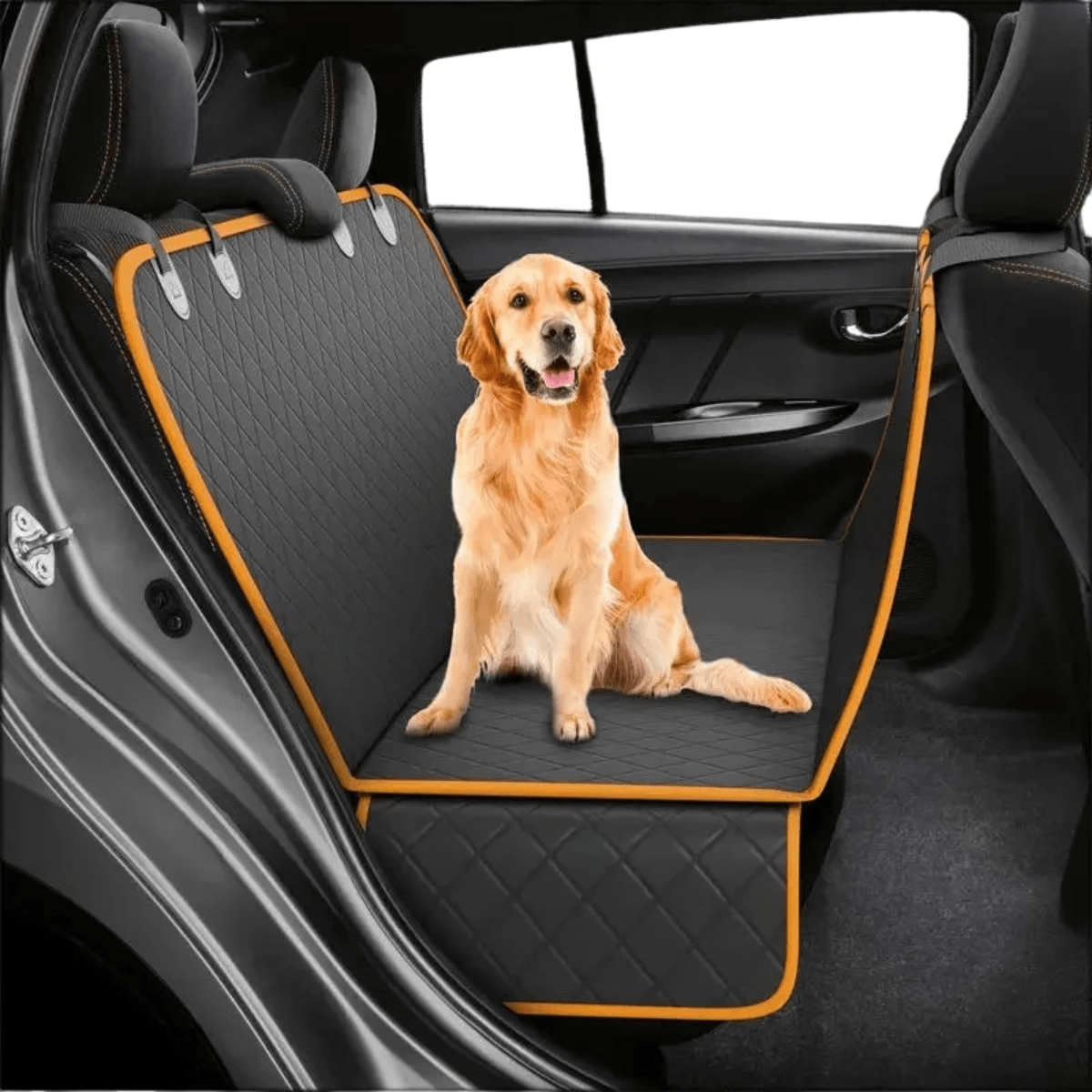 TRAVELPAW – Waterproof Dog Car Seat Cover with Quilted Padding and Non-Slip Design