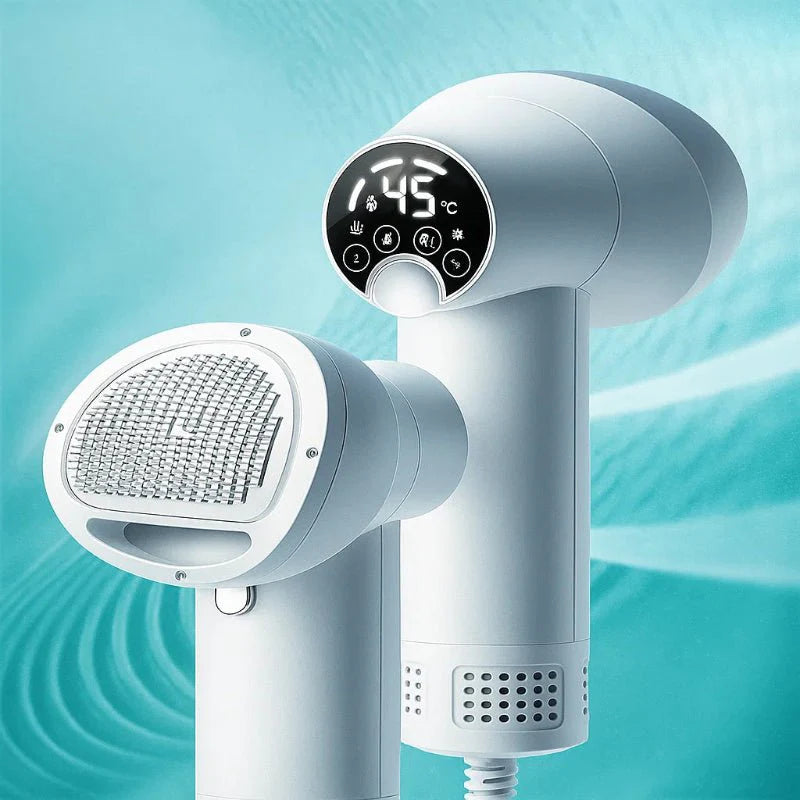 PurrfectDry – Quiet 2-in-1 pet dryer and brush for stress-free grooming